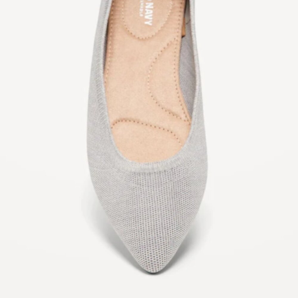 Old Navy Soft-Knit Pointed-Toe Ballet Flats –Size 7